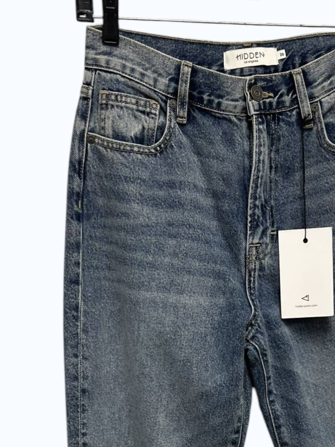Hidden - Women's Tracey Distressed Relaxed Straight Fit Jean