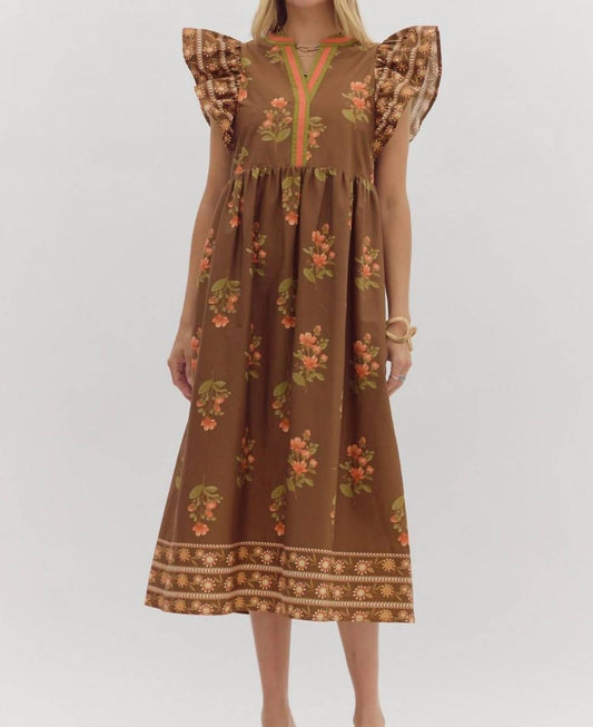 Entro - Afternoon Blooms Midi Floral Dress