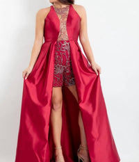 Rachel Allan - Beaded Mikado Prom Gown
