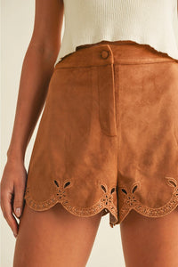 Klesis - Filled With Hope Suede Eyelet Shorts