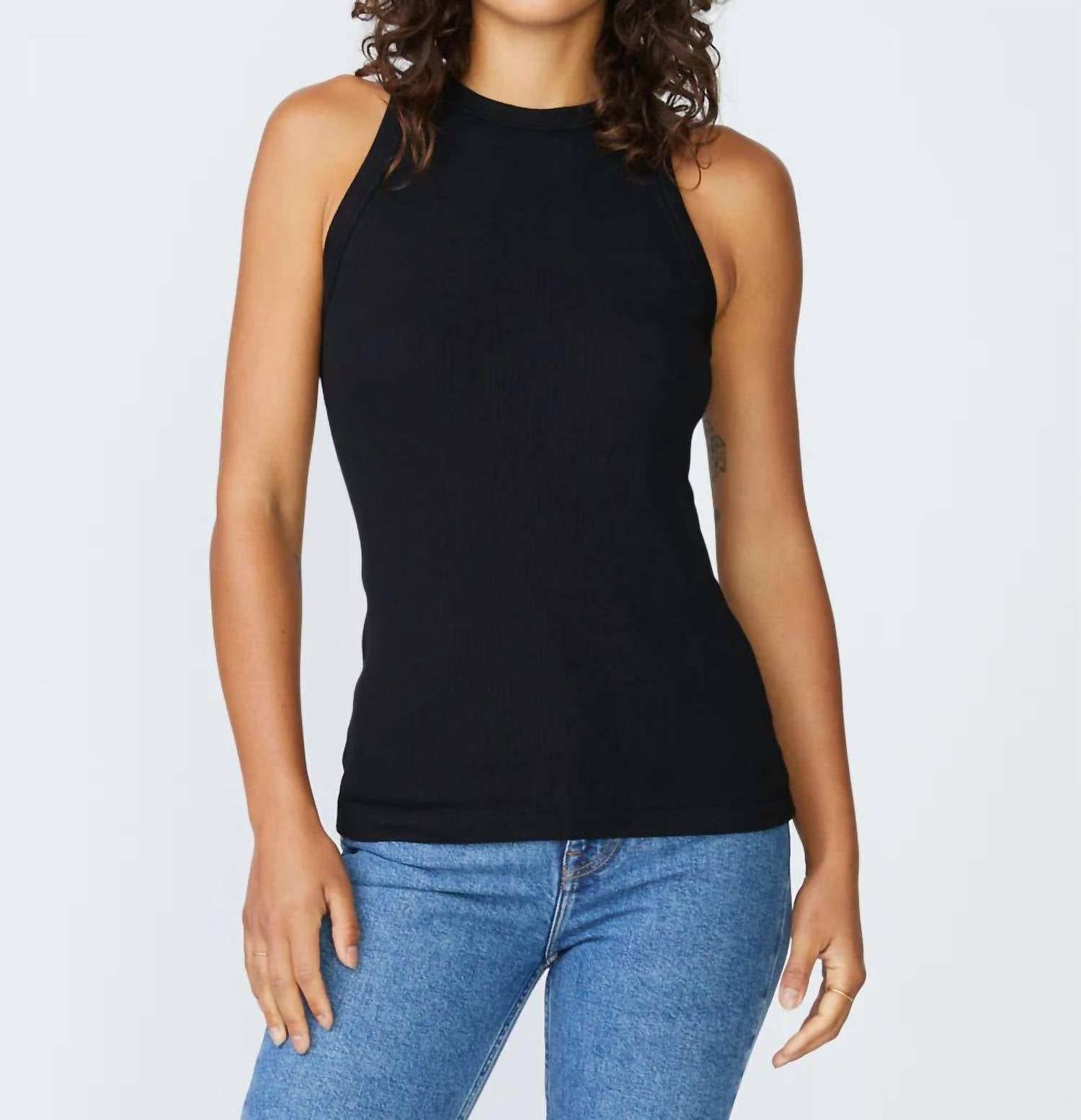 Stateside - 2x1 Rib High-neck Tank Top