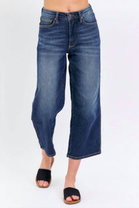 Judy Blue - Tummy Control Crop Wide Leg Jeans