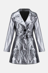 Joseph Ribkoff Metallic Double-breasted Jacket in silver - women's jacket - view 6