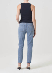 Agolde - Riley Long High Rise Straight Leg Jeans