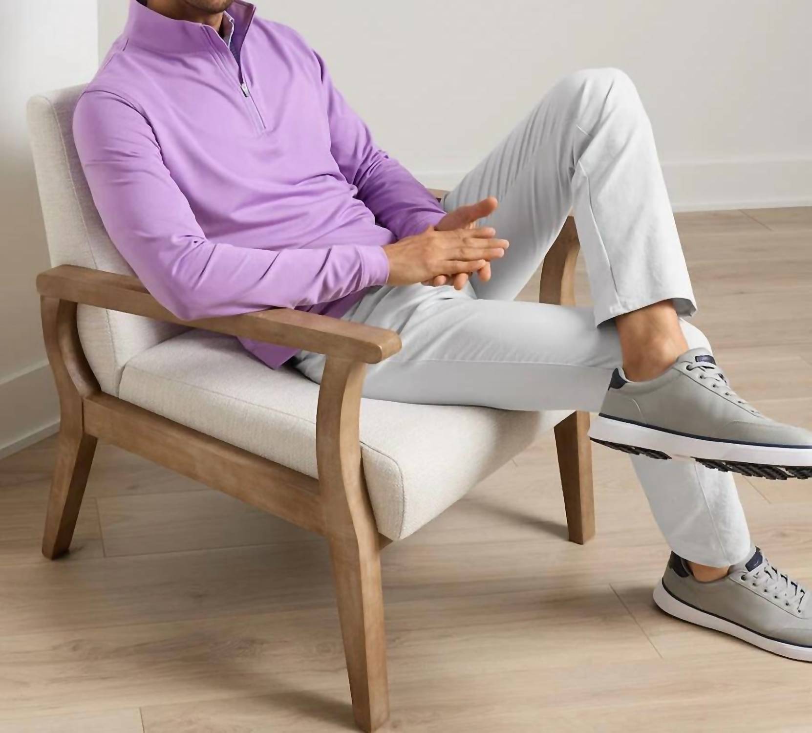 Peter Millar - Men's Perth Melange Performance Quarter Zip Sweatshirt