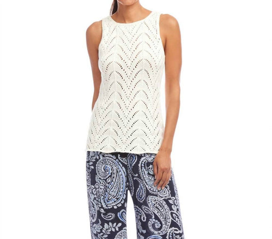 Karen Kane - Crochet Sweater Tank Top