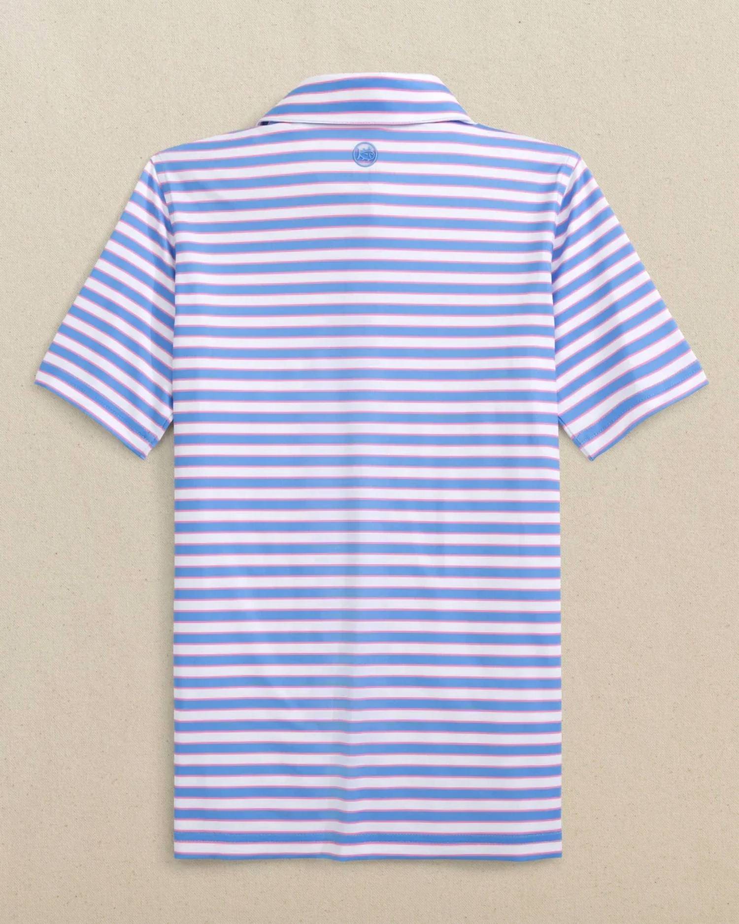 Southern Tide - Boy's Short Sleeve Driver Water Way Stripe Polo