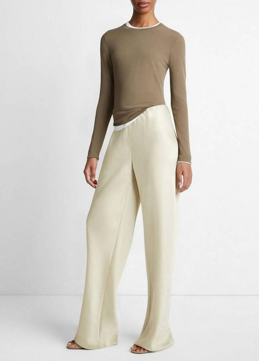 Vince - High Waist Satin Bias Pant