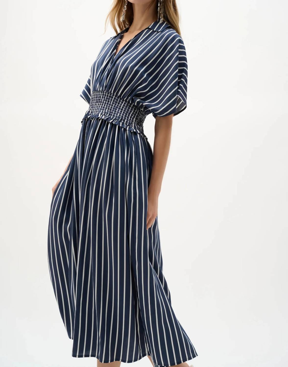 Joseph Ribkoff - Striped Midi Fit And Flare Dress