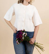 Aureum - Alix Short-sleeve Knit Cardigan