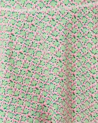 ADDISON BAY Smooth Sport Circle Skort in bubblegum floral trellis - women's shorts - alternate view