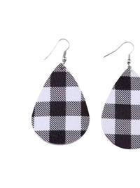 Southern Swank - Women's Genuine Leather Teardrop Earrings