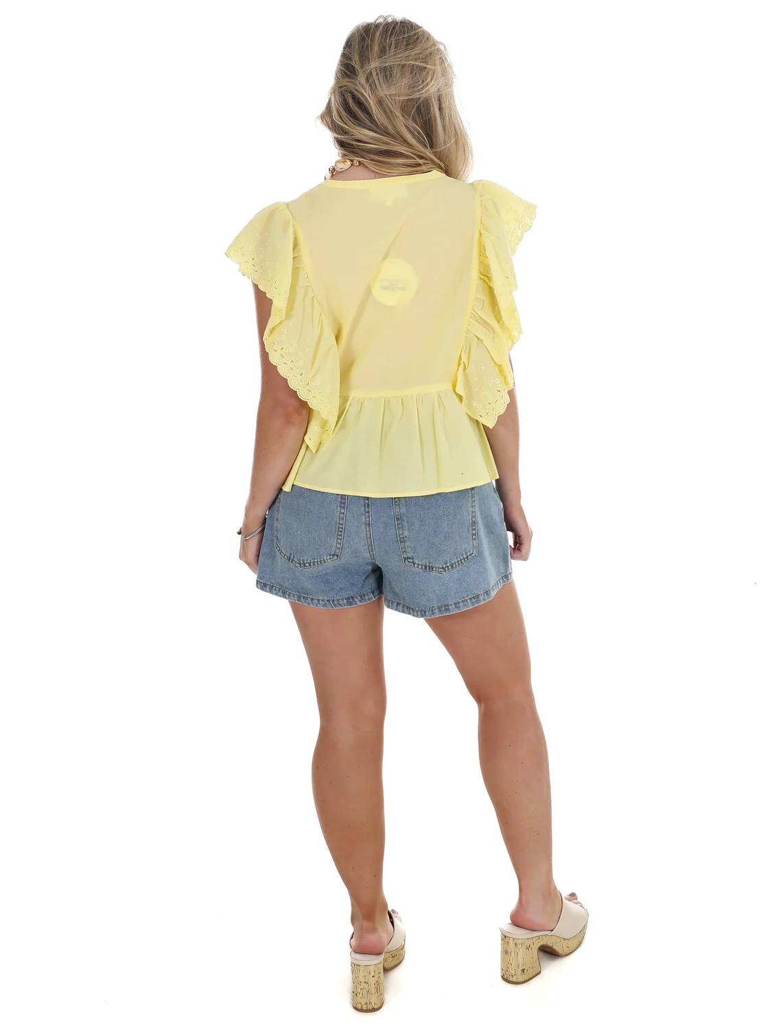 In February - New Season Eyelet Poplin Top