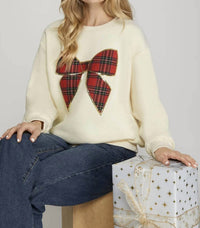 She + Sky - Bow Crewneck Sweater