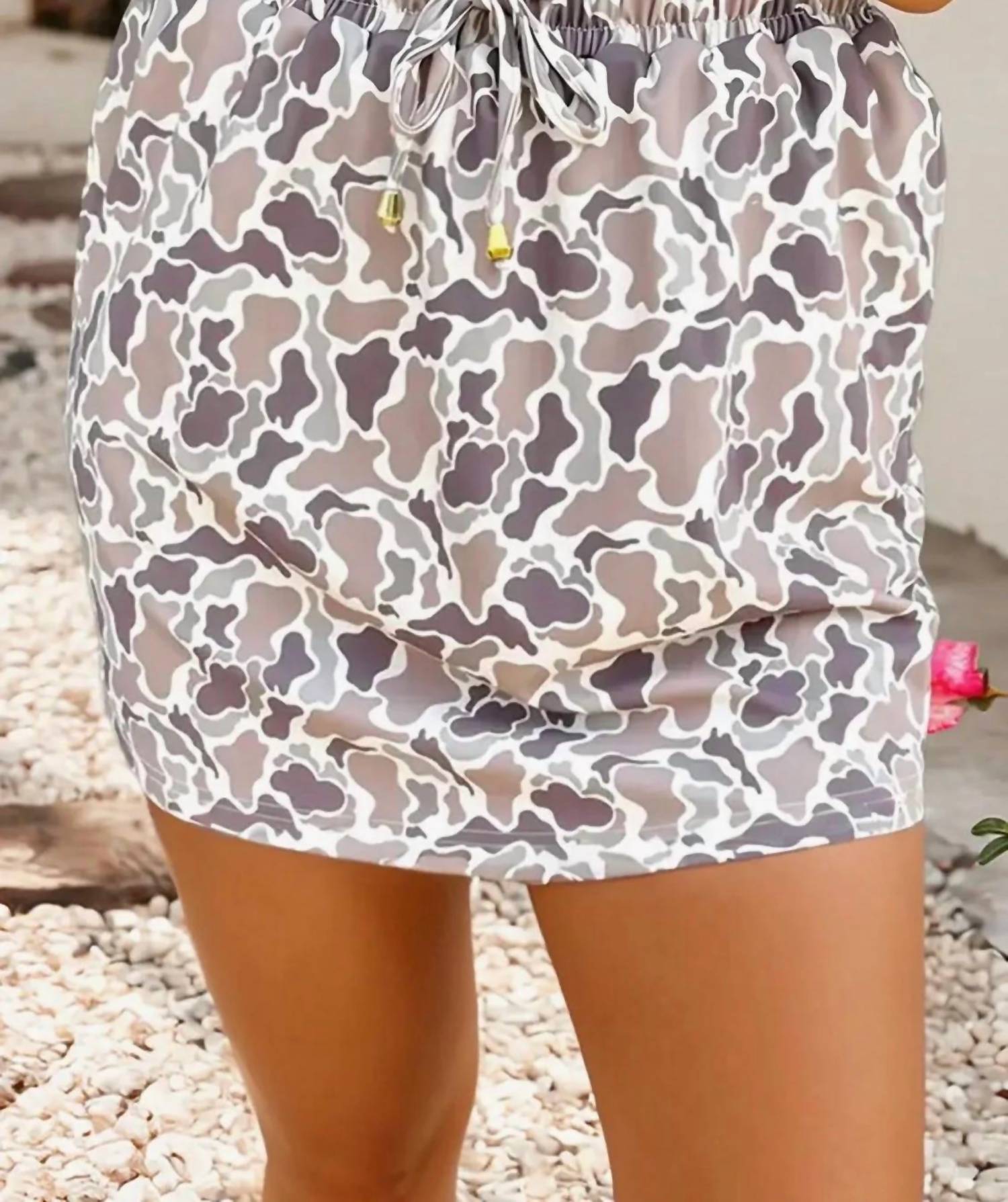 Little Daisy Closet - Camo Drawstring Skort