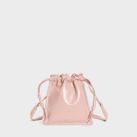 Lemiz - Women's Mini Bowie Drawstring Crossbody Leather Bag