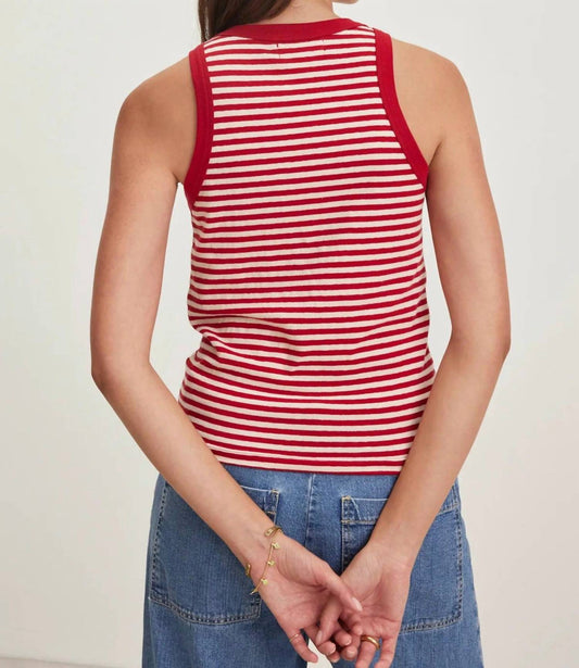 Velvet By Graham & Spencer - Yarn Dye Jersey Stripe Lua Tank