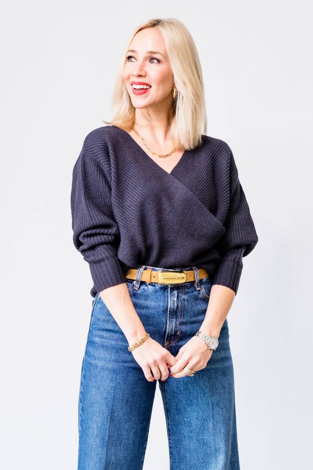 L'Agence - Antonella Crossover Sweater Top