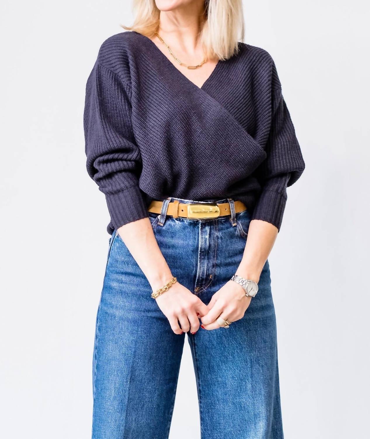 L'Agence - Antonella Crossover Sweater Top