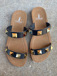 Corkys Footwear Women's Daiquiri Sandals in black strap - women's sandal - alternate view