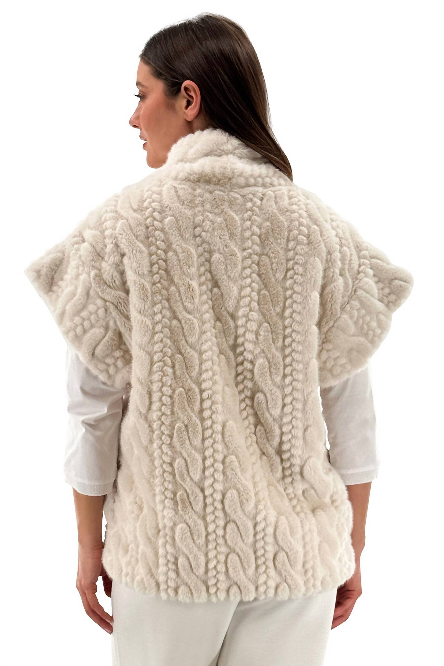 Orly - Faux Fur Cable Gilet