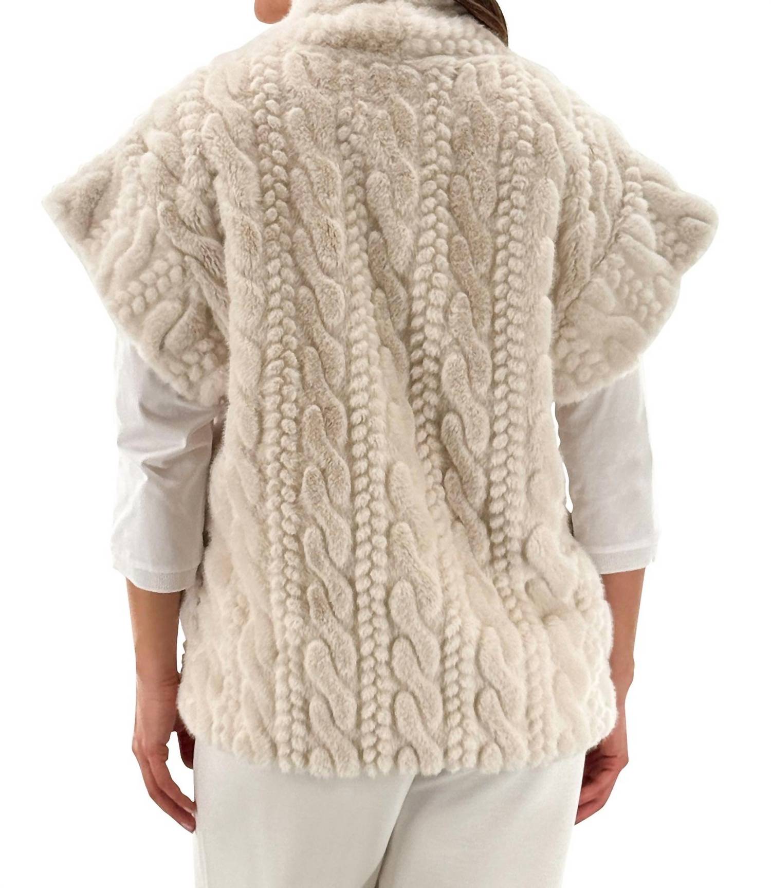 Orly - Faux Fur Cable Gilet