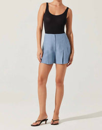 ASTR Women's Artice Shorts in blue - women's shorts - alternate view
