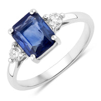 Diana M Jewels Women's Octagon Natural Sapphire Fashion Ring (2.17 Ct) - Classic Plus in 18k white gold - women's jewelry