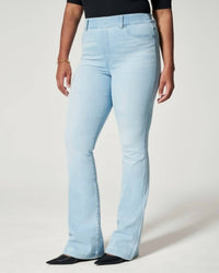 Spanx High-rise Flare Jeans in retro light wash - women's pants - alternate view