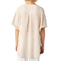 AMO Women's Antoinette Shirt in sepia natural - women's blouse - detail view