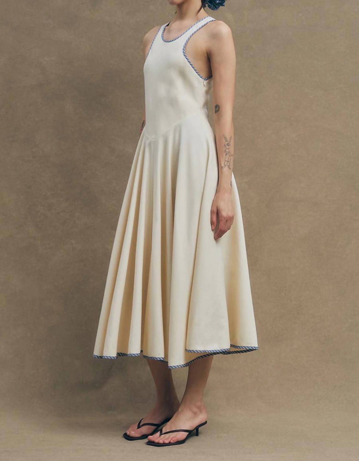 Maude Club - Open Back Midi Swing Dress