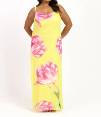 Fashion Szn Curve - Statement Floral Strappy Maxi Dress - Plus Size