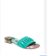 CECELIA NEW YORK Women's Liberty Slip on Sandal in turquois - women's sandal
