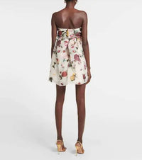 Oscar De La Renta - Floral Fil Coupe Mini Dress