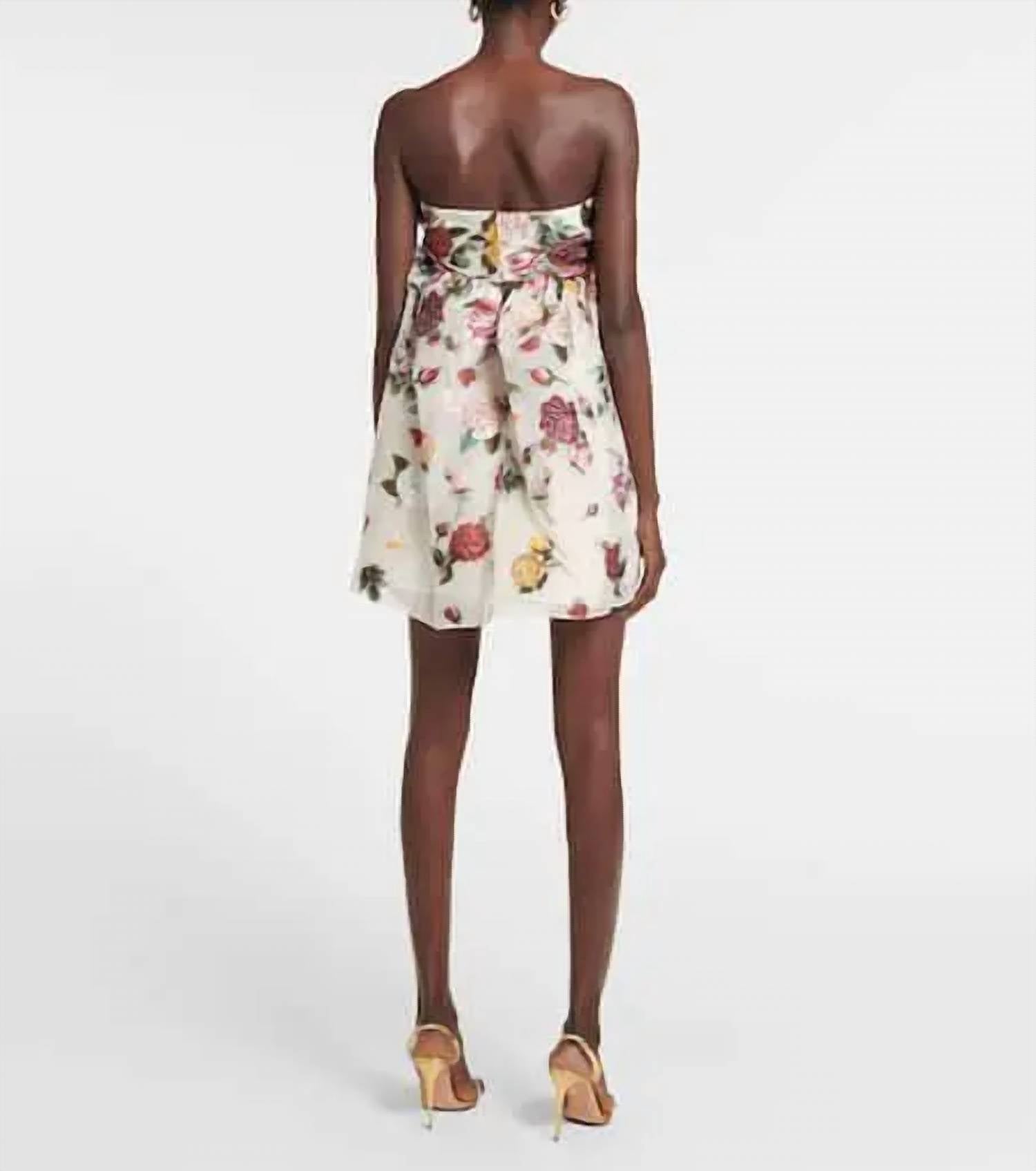 Oscar De La Renta - Floral Fil Coupe Mini Dress