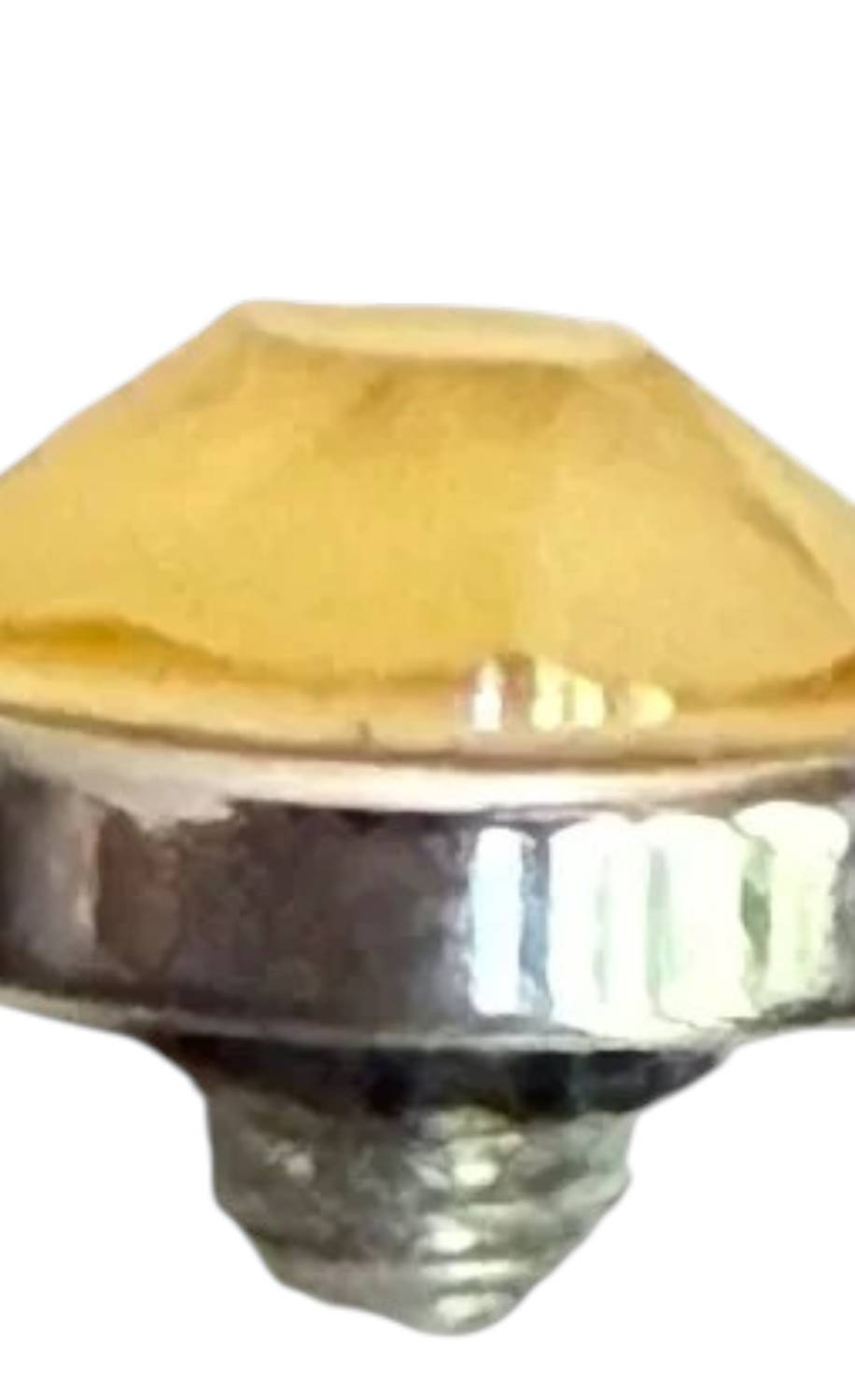 Qudo Women's Canino 9 Mm Jewelry Topper in yellow silver - women's jewelry - detail view