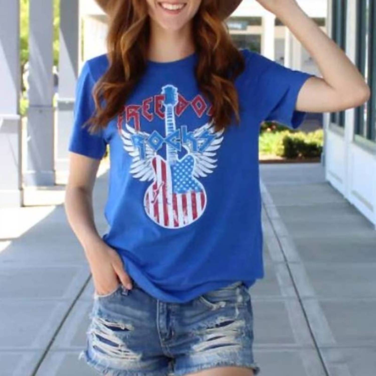 Glittering South - Freedom Rocks Guitar Graphic Tee