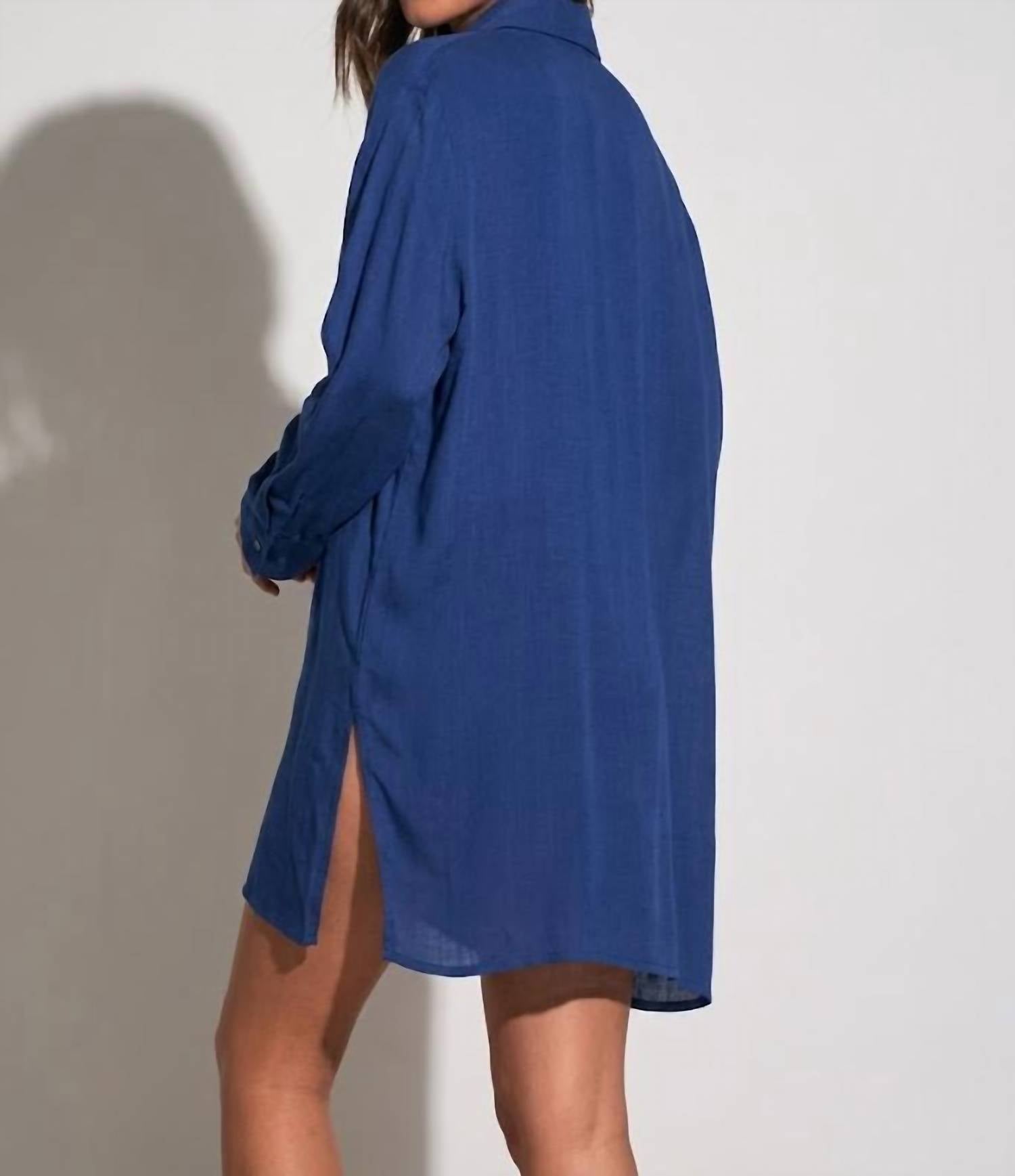 Elan - Boyfriend Shirt Cover Up Top