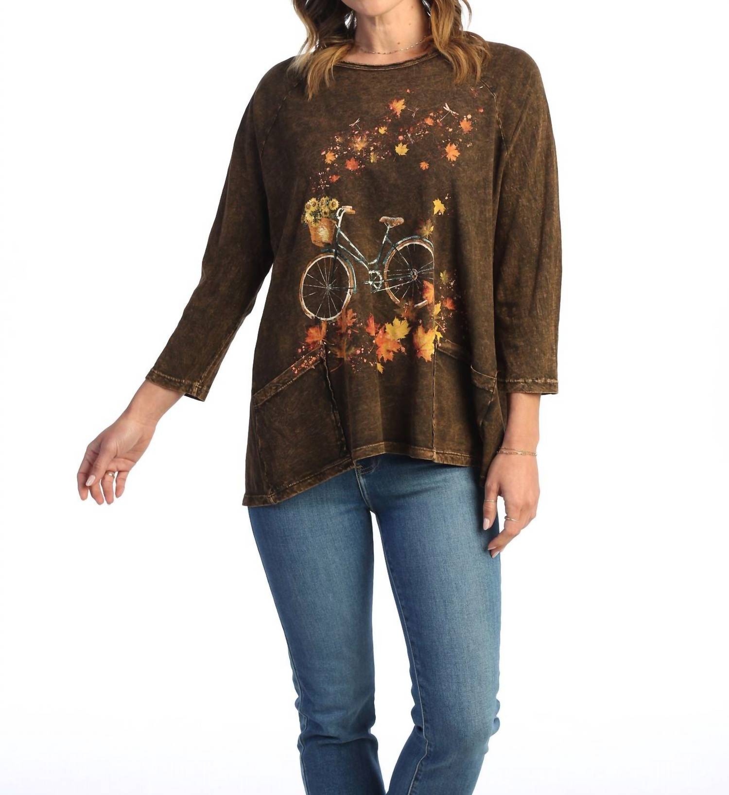 Jess & Jane - Sequoia Mineral Washed Patch Pocket Top