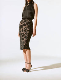 Joseph Ribkoff - Satin Sleeveless Keyhole Top