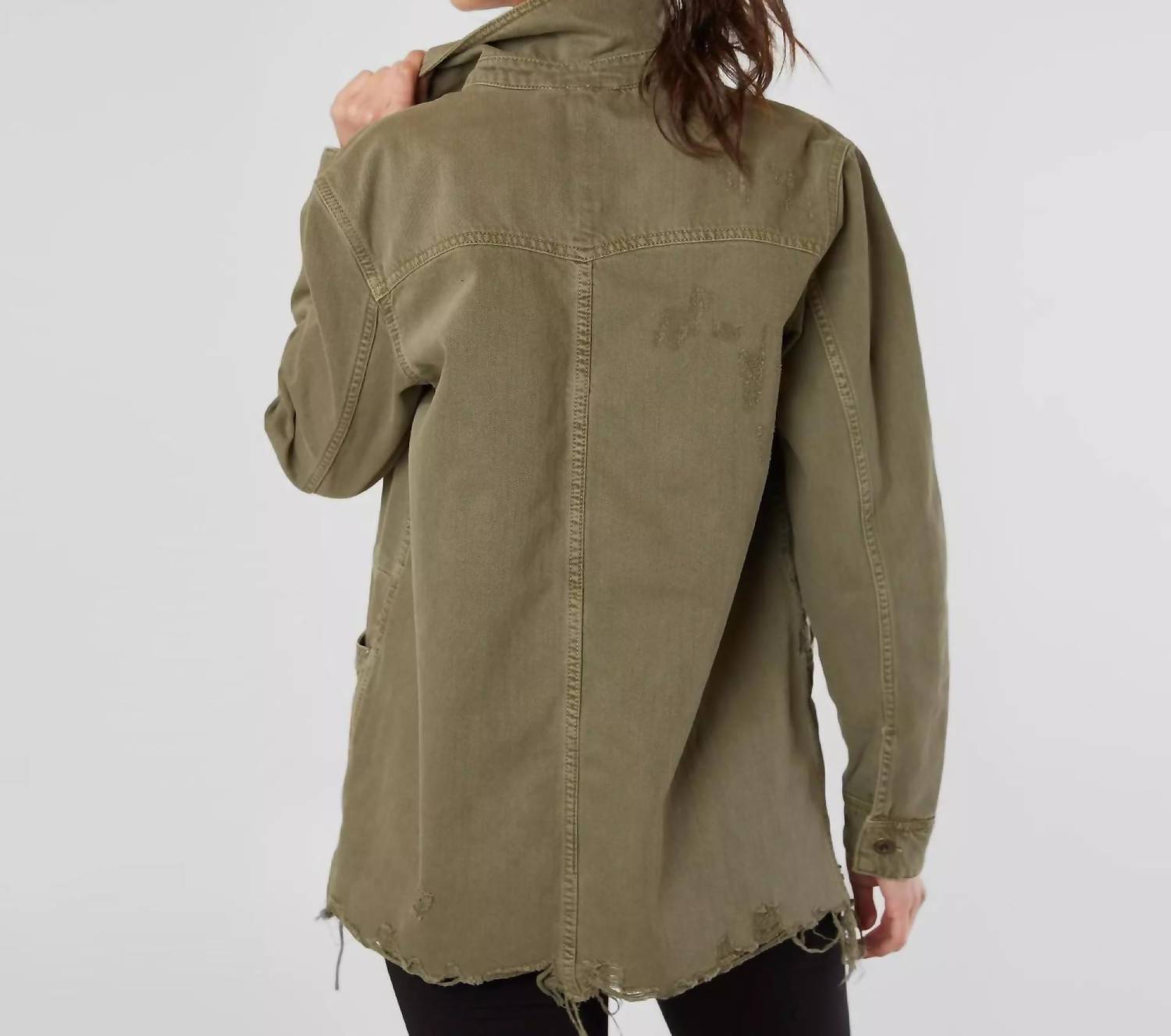 Free People Moonchild Jacket in army - women's jacket - detail view