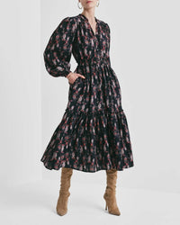 byTiMo Bohemian Belt Dress in midnight paisley - women's dress