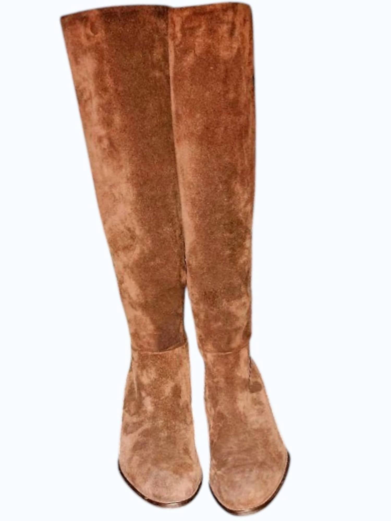 Paul Green Women's Nicolette Suede Boot in espresso brown - women's shoe - detail view
