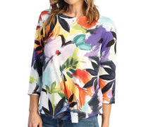 Jess & Jane - Tropical Round Hem Top