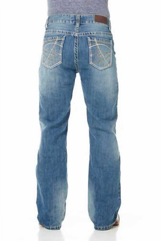 Cowboy Up - Men's Light Wash Relaxed Fit Bootcut Jeans