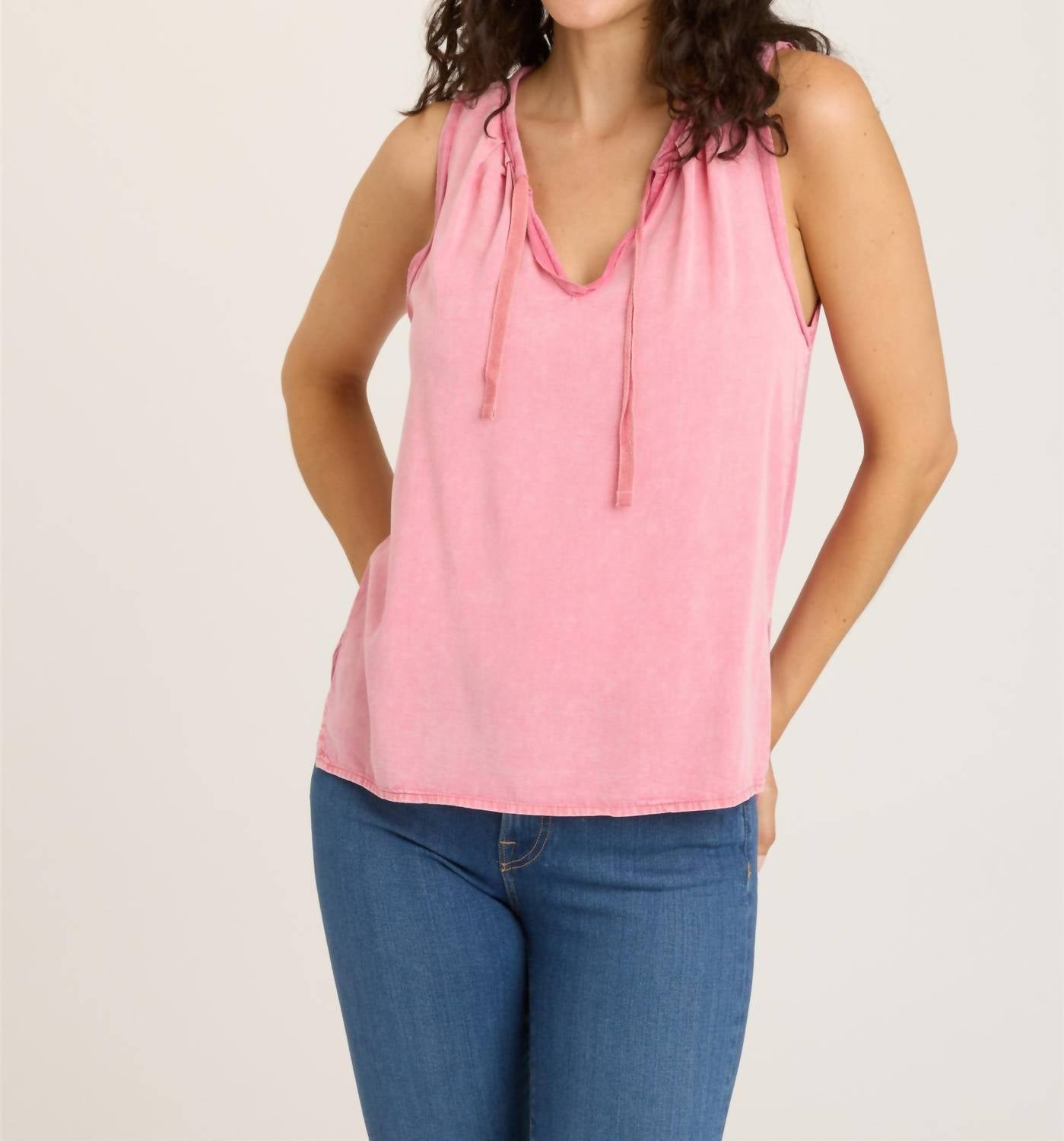 Xcvi - Twill V-neck Tank Top