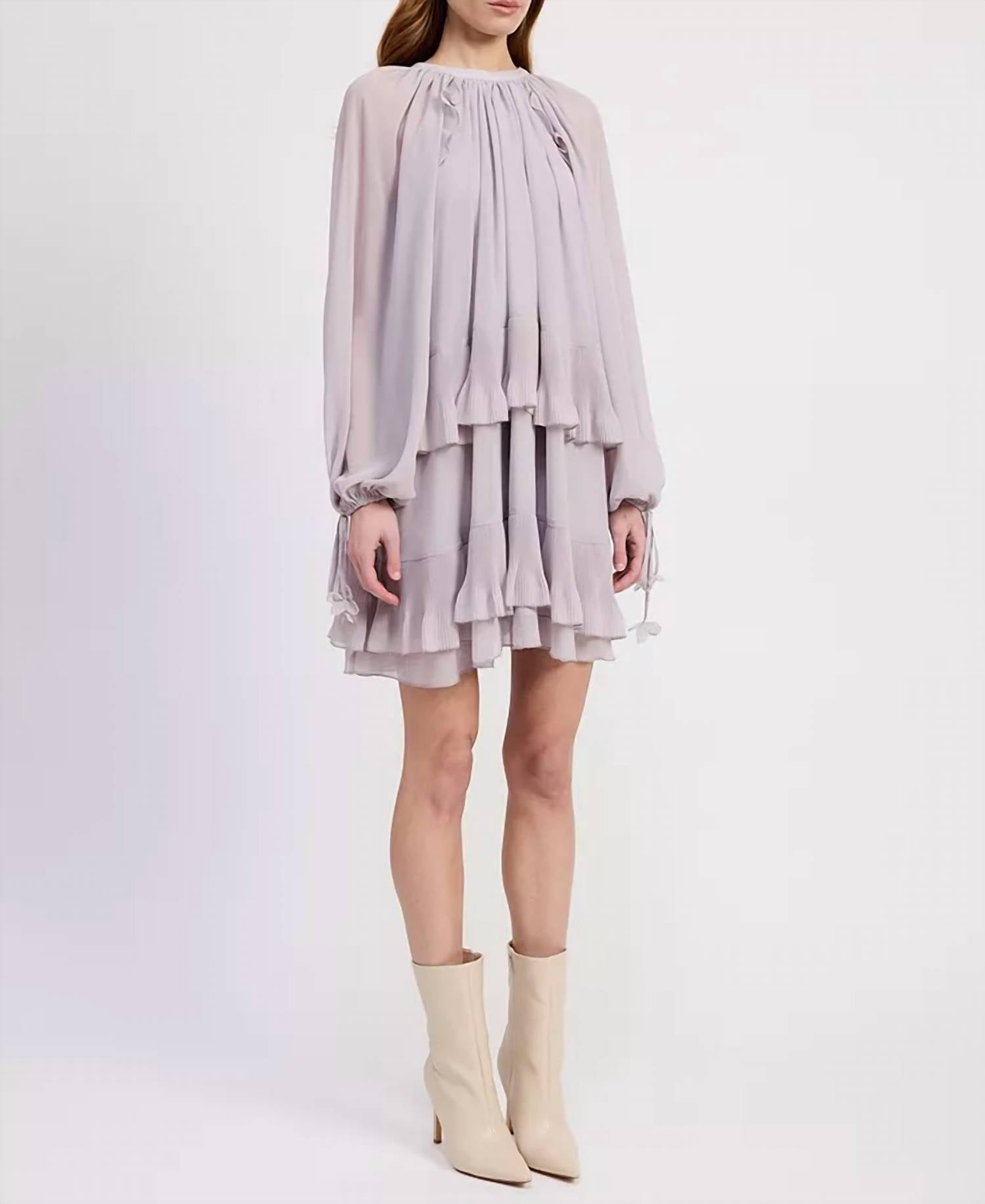 En Saison Nicolette Mini Dress in lavender - women's dress - view 5