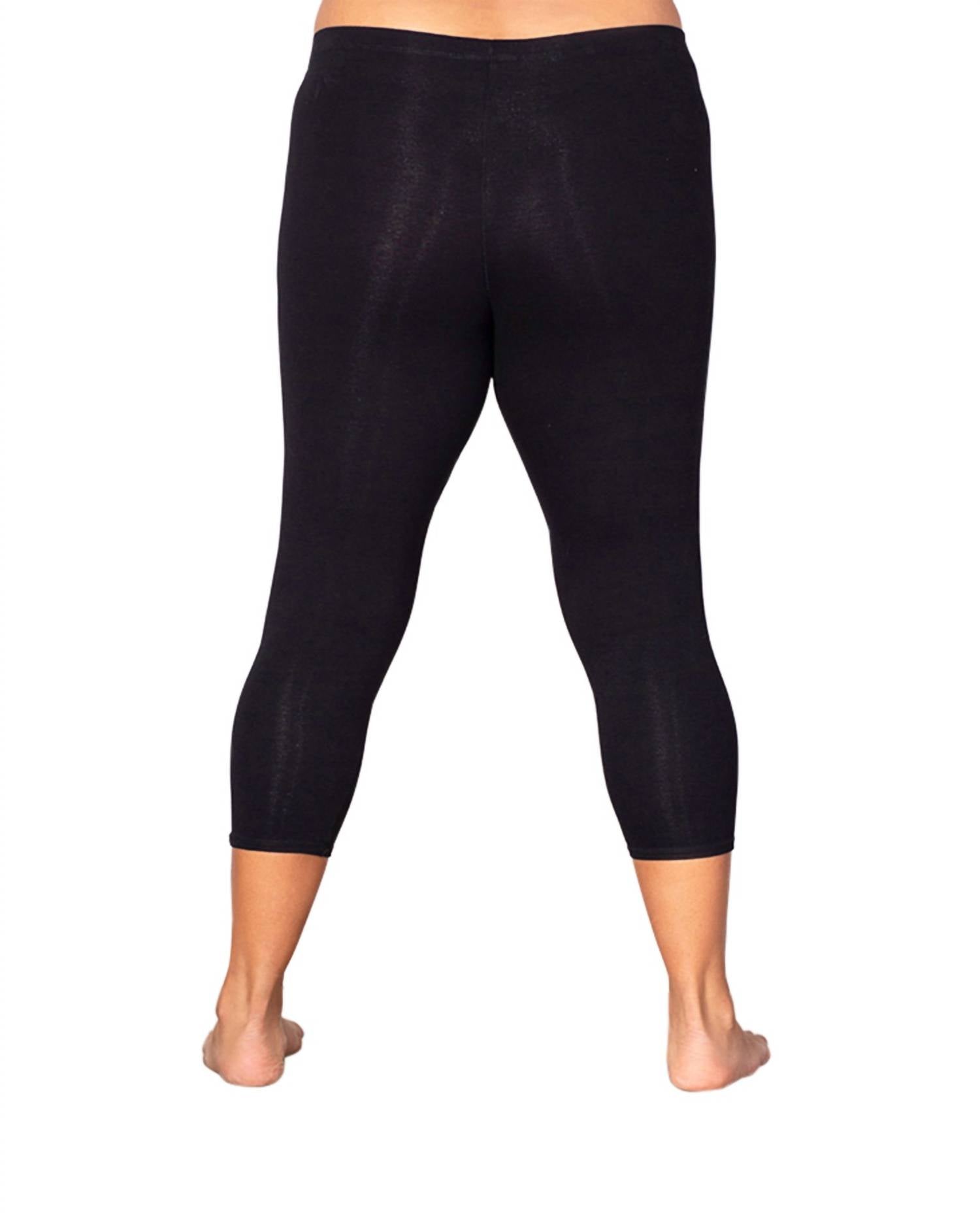 On The Plus Side - Plus Size Cotton Jersey Capri Leggings