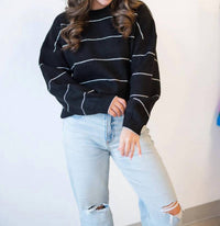 French Connection - Riddley Knit Stripe Crewneck Sweater