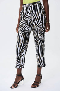 Joseph Ribkoff - Belted Pull On Cropped Pants